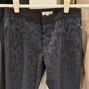Rebecca Taylor Black and Gray Animal Print Pants